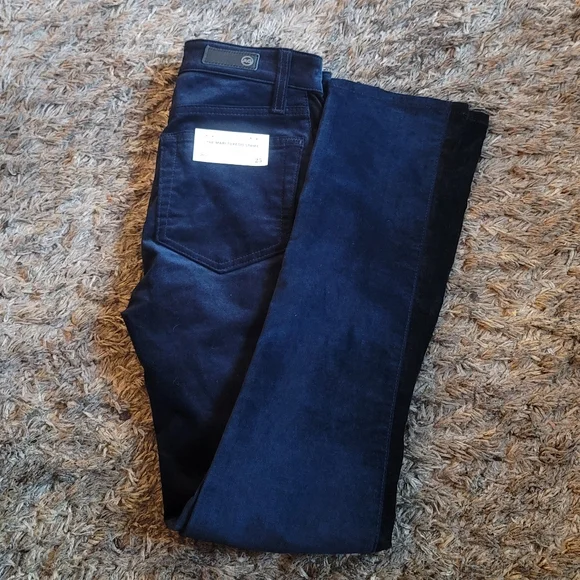 NWT! Anthropologie $215 AG Adriano Goldschmied The Mari Tuxedo Stripe Pants 25 - Picture 10 of 12